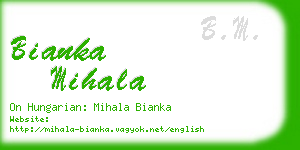 bianka mihala business card